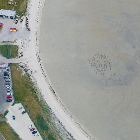 Photo of the beach runway at Barra Airport