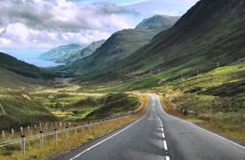 Road through mountain